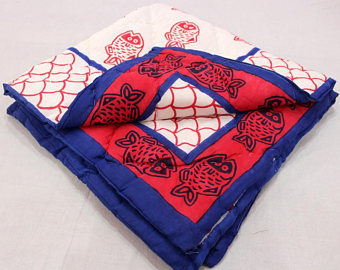 Jaipuri Hand Block Printed Machine Quilt - 100% Cotton, Queen Size (90x108 Inches) | Soft, Warm, Eco-friendly, Handmade, Vibrant Colors, Unique Artisan Craftsmanship