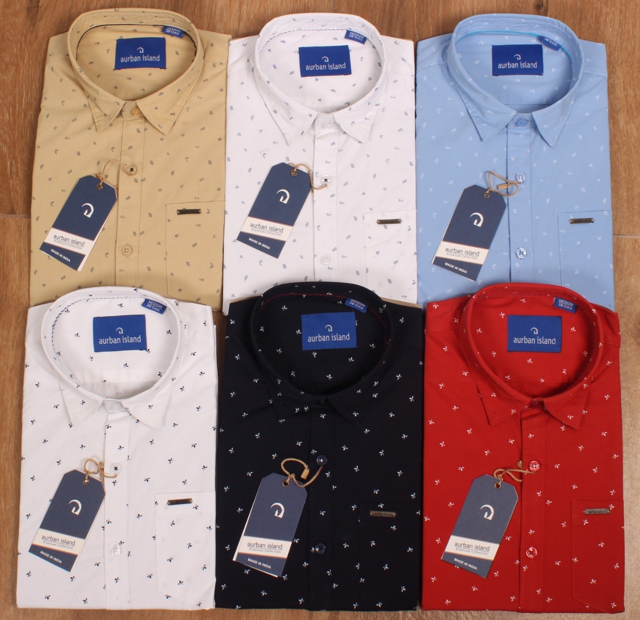 Printed Shirt - Cotton, Sizes: M, L, Xl, Xxl, Color: Sky Blue | Features: Classic Collar, Full Sleeves, Pattern: Printed, Suitable For Rainy Season, Male