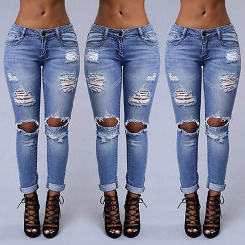 Blue Ladies Fashionable Jean