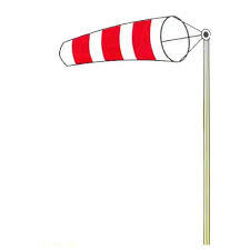Wind Sock Stand - Polyester/parachute Cloth, 6ft Length With Red & White Fluorescent Strips, Easy Carry Nylon Cord And 2ft Opening - Ideal For Wind Direction Monitoring And Air Pollution Control