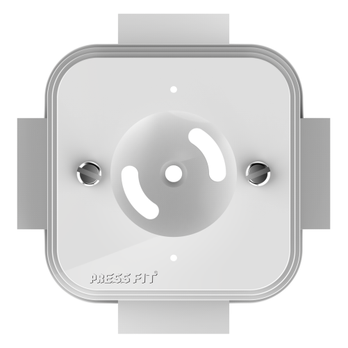Pressfit - Pvc Junction Box | 25mm Size, Square Shape, 1 To 4 Way Options, Easy Installation, Corrosion Resistant, Secure Brass Threaded Fastening