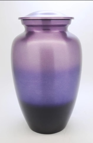 Enamel Purple Phases Cremation Urn- New