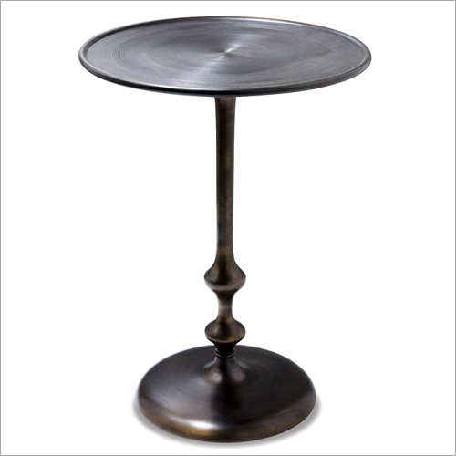 Modern Rustic Turned Metal Side Table
