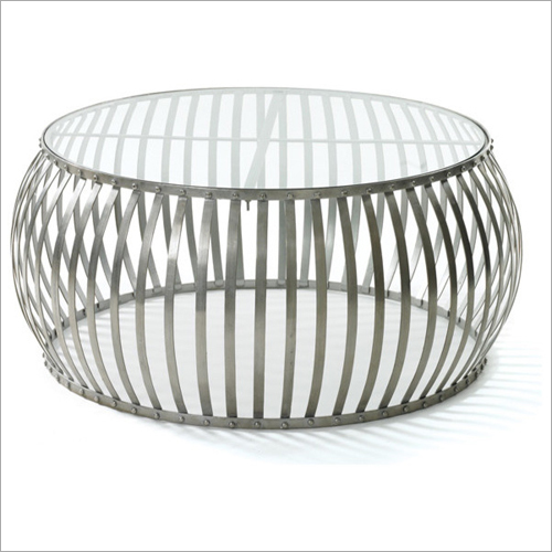 Modern Strip Coffee Round Table
