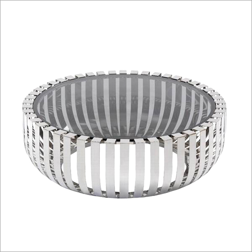 Steel Cage Modern Round Table