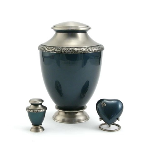 Blue Artisan Indigo Cremation Urn -New