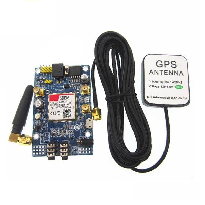 Sim808 Gsm/gprs/gps Bluetooth Compatible Development Board With Gps Antenna (Arduino And Raspberry Pi Compatible) Rated Voltage: 5 Volt (V)