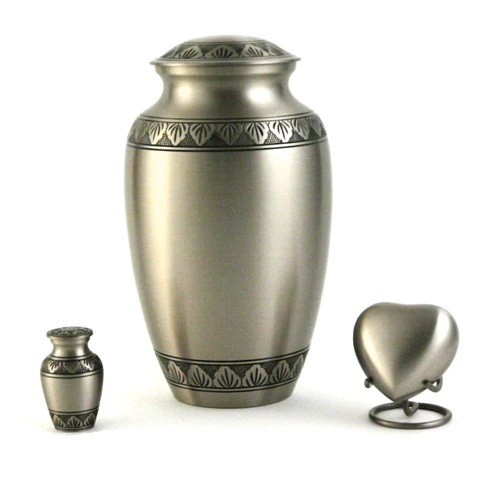 Silver Athena Pewter Cremation Urn- New