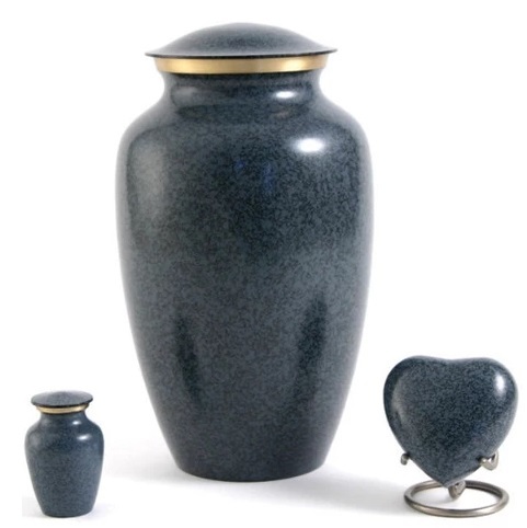 Black Marble Maus Granite Cremation Urn-new