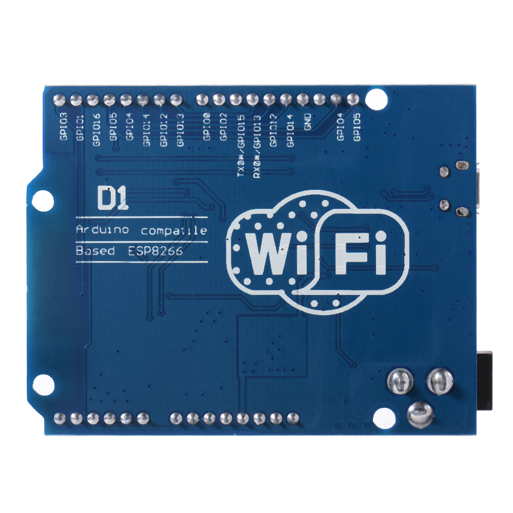 Uno Based Esp8266 Nodemcu Development Board - 69x54x11mm Blue, 5v 1a Power Supply, 11 Digital I/o Pins, Ota Upload, Arduino Ide Compatible