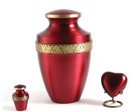 Red Grecian Ruby Cremation Urn- New
