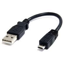 17 Cm Short Usb To Micro-usb Power Line Cable - Silicon Insulation, Black Color, Rated Voltage 5v | Durable Connector For Syncing And Charging