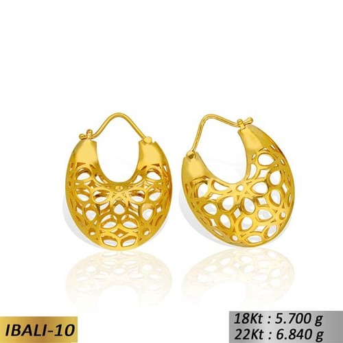 Bali Earrings - 18 kt Rose Gold, Fine Jewelry Set with 5.700 g Weight