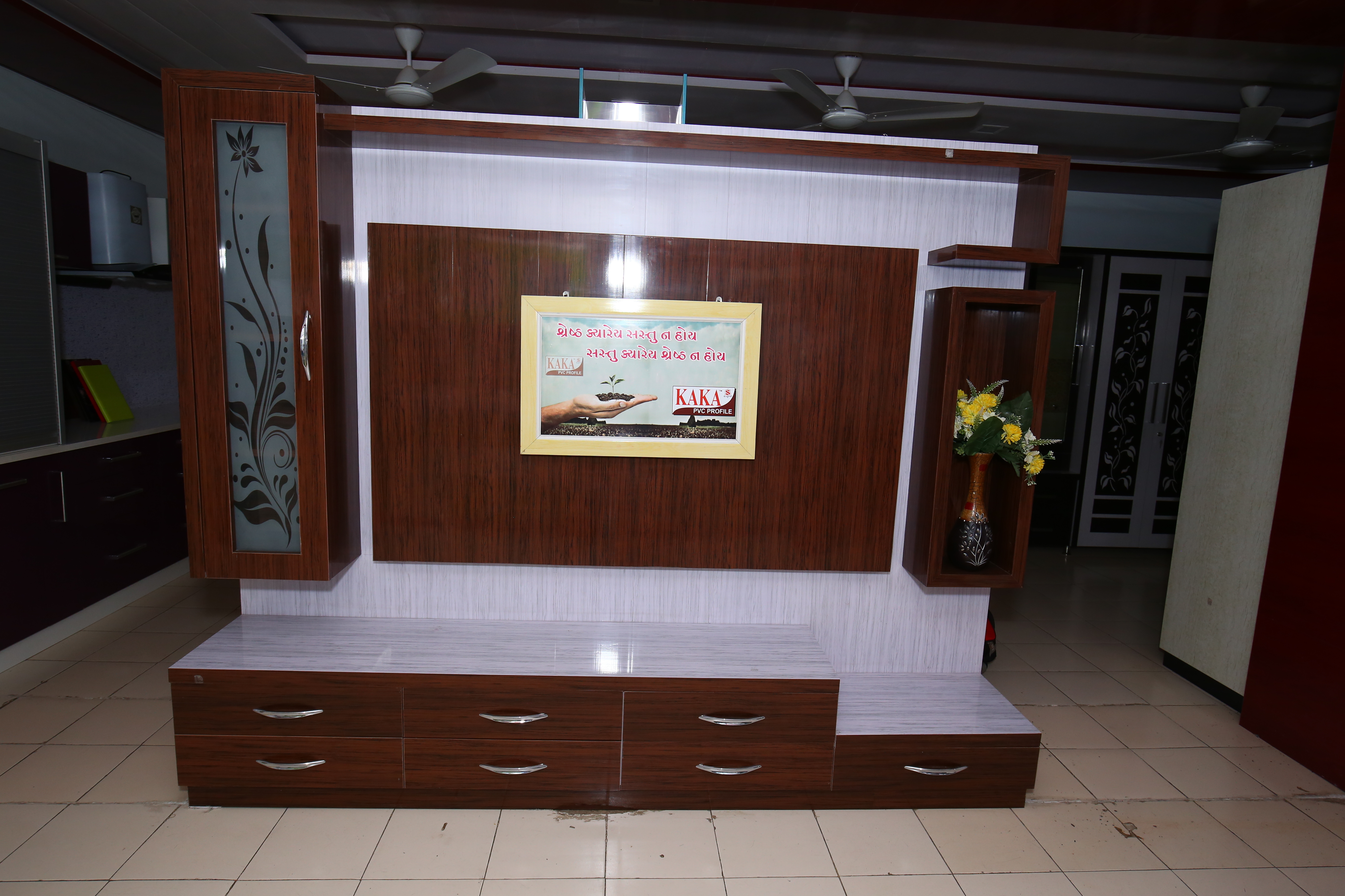 Modular Pvc T.v. Unit - Color: Brown