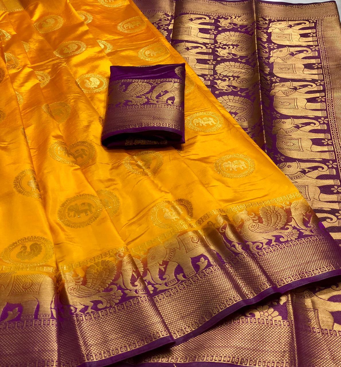 Woven Nylon Silk Sarees