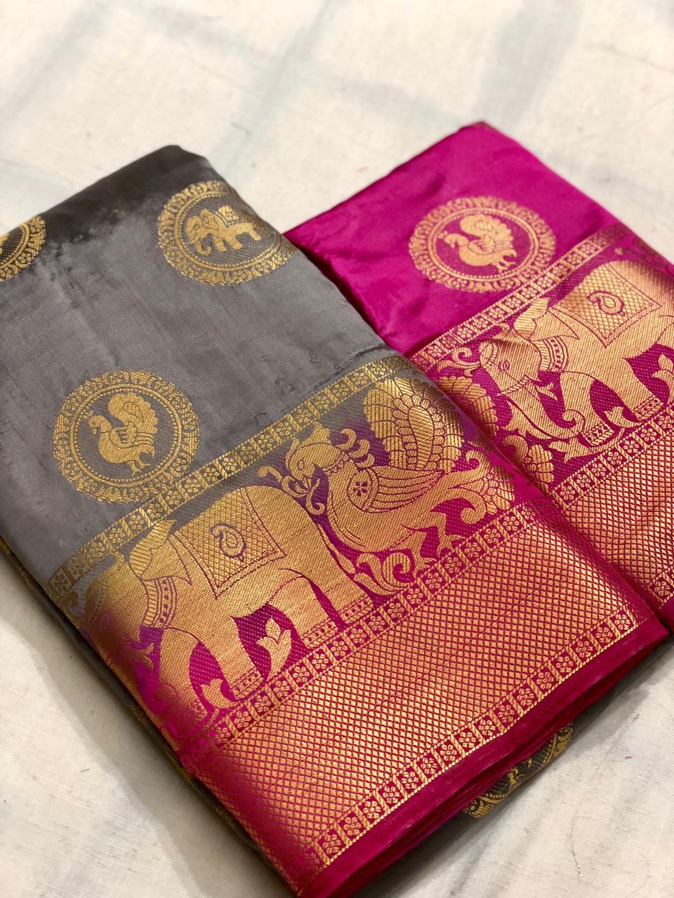 Woven Nylon Silk Sarees