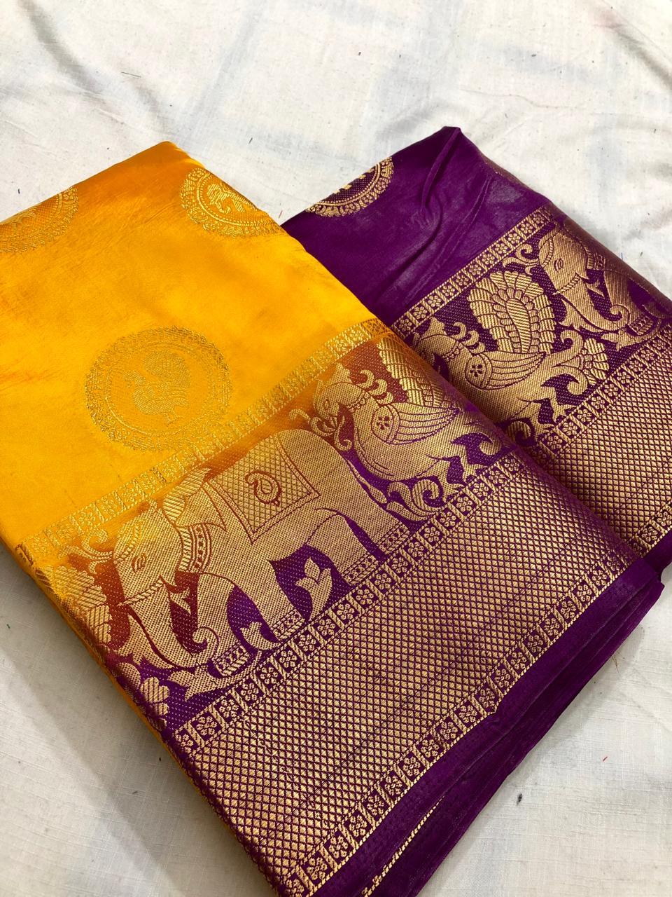 Woven Nylon Silk Sarees