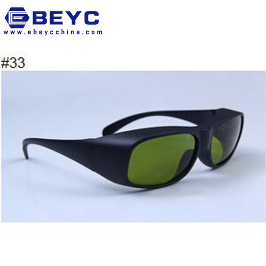 Absorption Laser Protective Glasses - Optical Density 740-1100nm Od 5+ | Green Color, 40% Transmittance, Ce En207 Compliance