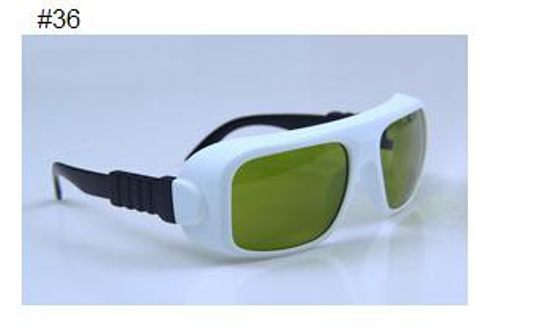 Absorption Laser Protective Glasses - Optical Density 740-1100nm Od 5+ | Green Color, 40% Transmittance, Ce En207 Compliance