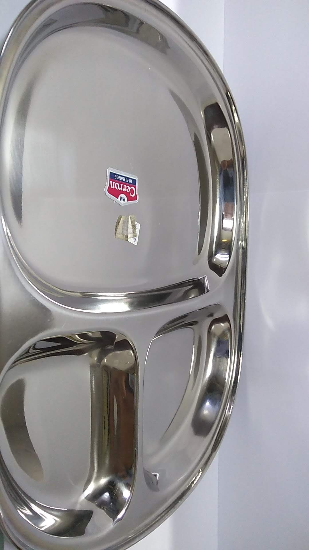 Utensil Sets Ss Three Compartment Plate