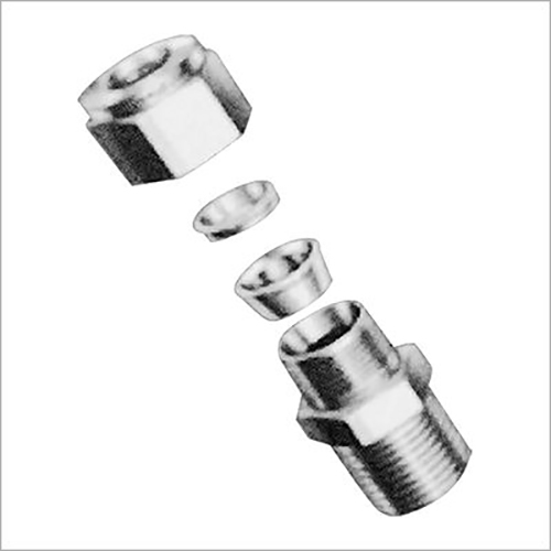Tube Male Connector - Stainless Steel, Threaded Type | Polished Surface Finish, Silver Color, Industrial Grade Quality