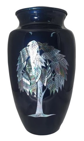 Deep Blue Mother Of Pearl - Tree Of Life-new