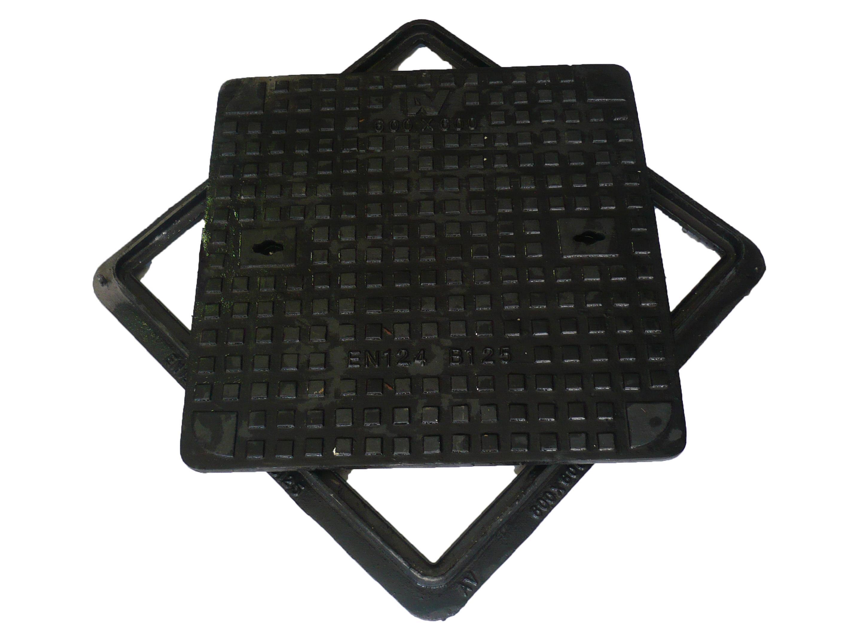 Ductile Iron Double Triangular Manhole Cover Base Dimension: As Per Requirements