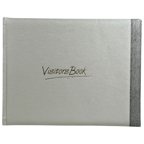 Mahavir Visitors Book - Large Size - (Grey) Section Stitched And Bound