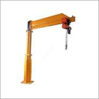 Jib Crane - High Strength Metal, Customized Size, Yellow | 220 to 415V, 3 Phase Power Supply, Emergency Stop, Industrial Application