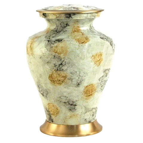 Painting Glenwood White Marble Cremation Urn-new