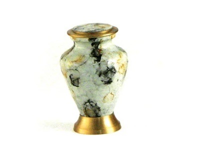 Painting Glenwood White Marble Cremation Urn-new
