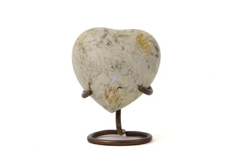 Painting Glenwood White Marble Cremation Urn-new
