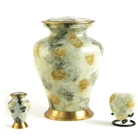 Painting Glenwood White Marble Cremation Urn-new