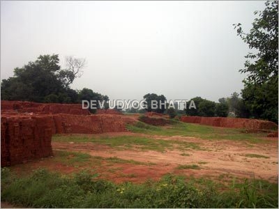 थोड़े लाल मिट्टी के ईंटें