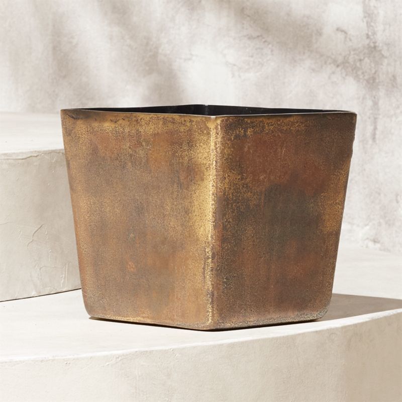 Square Brass Planters