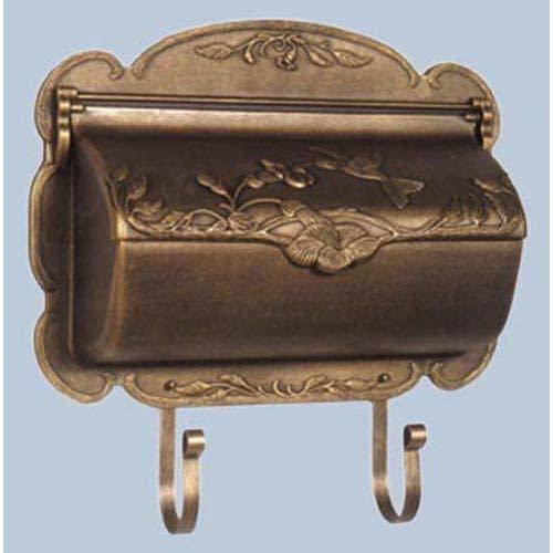 Horizontal Mailbox - Cast Aluminium, 17x5x12.8 Inches | Decorative Bronze Finish, Classical & Modern Style, Outdoor Hanging Design