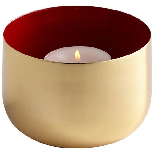 Copper Cup O Votive - 2.75 Inches Round Light Pink Candle Holder | Handcrafted Brass Design, Contemporary Home Decoration