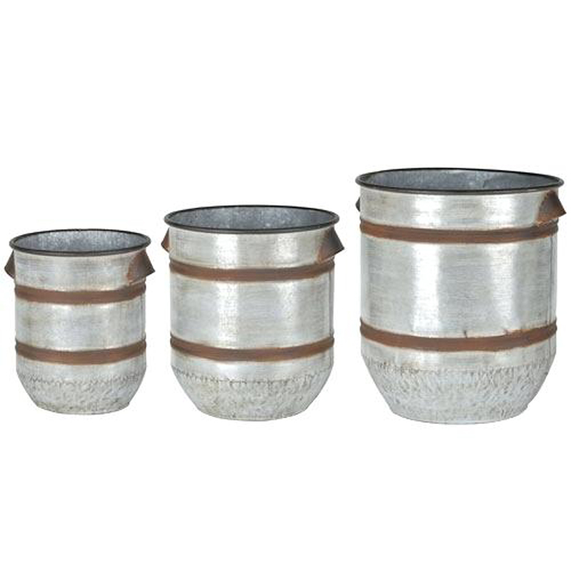 Iron Pot Planter Set With Handlesa A A A 