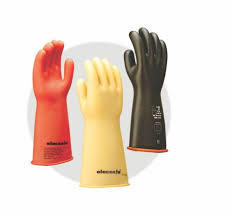 Electrocsoft Electrical Insulated Hand Gloves - Natural Rubber, 14 Inch Length, Size 9-11, Red/Beige/Black Colors | Certified EN 60903, 500V Working Voltage, 2500V Test Potential, 1-Year Warranty