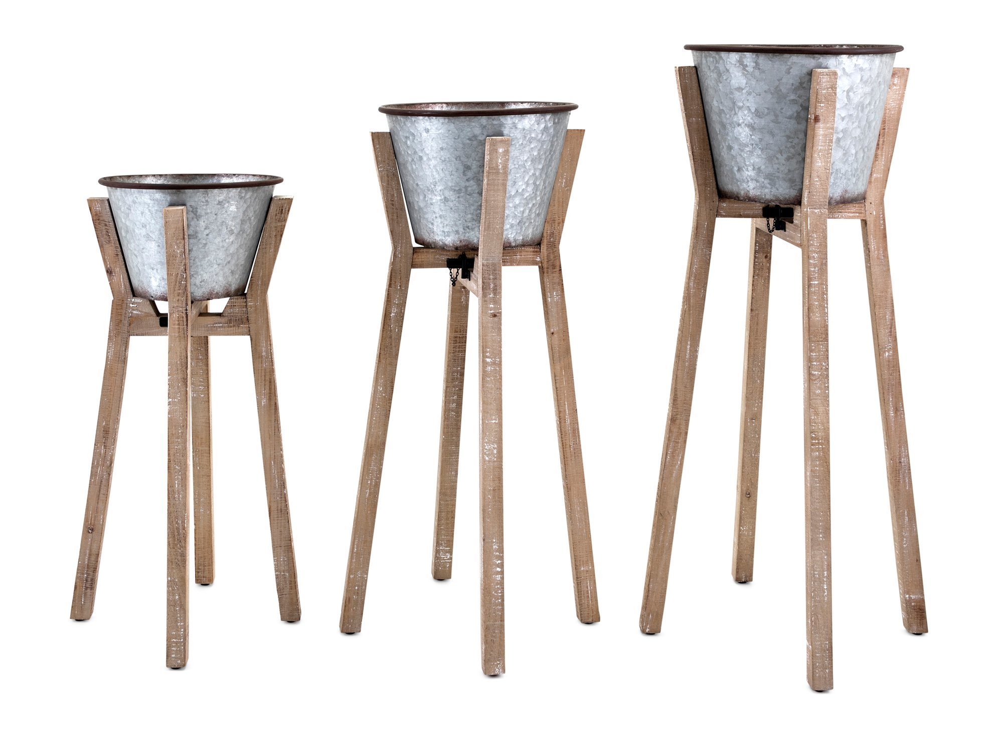 Planters With Iron Foldable Stands
