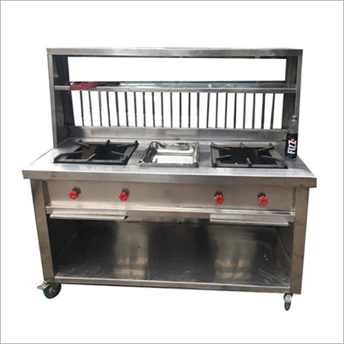 Polished 2 Burner Stove Cooking Range Counter