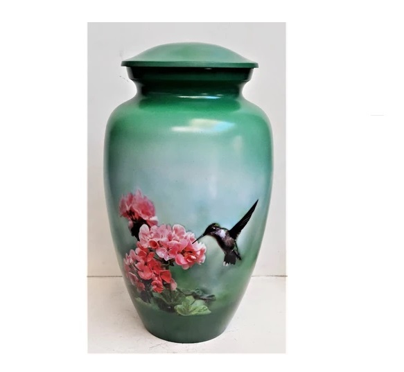 Blue " I Left My Heart " Cremation Urn- New
