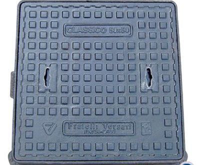 Ductile Iron Double Triangular Manhole Cover Base Dimension: As Per Requirements