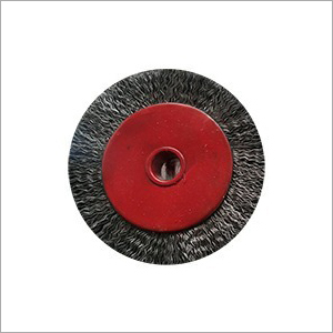 Heavy Duty Circular Wire Brush - Color: Black-Red