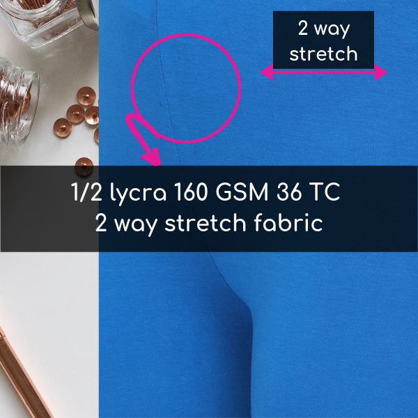 2-way Cotton Lycra Churidar Legging - 150 Gsm , 36 Tc Bio-washed Soft Cotton Fabric, 42" Length, Vibrant Color Range, Anti-wrinkle, No Fade