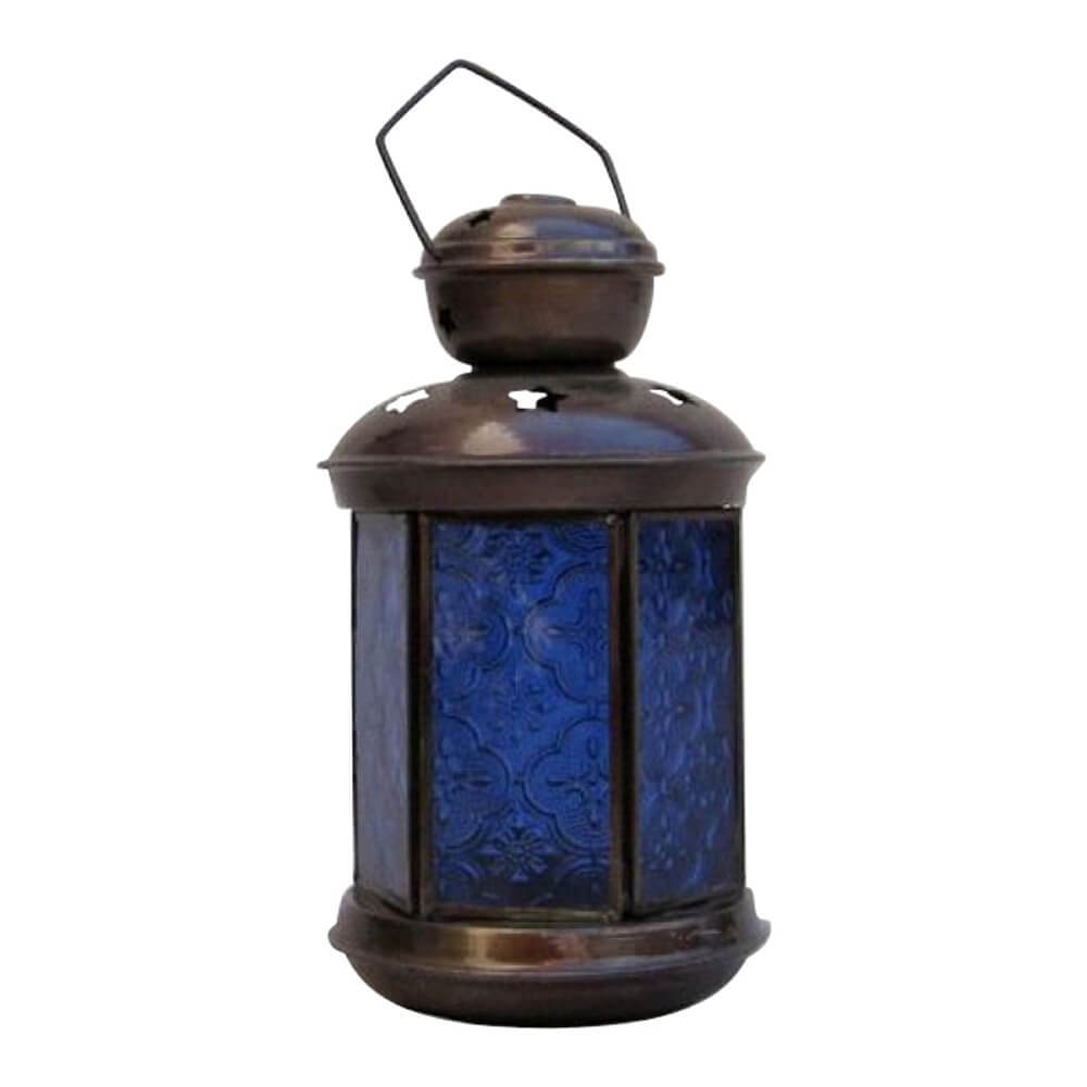 Antique Iron 6 Sided Candle Lantern Yellow Design Type: Hand Building