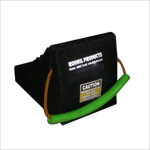 L Shaped Wheel Chock - High Quality Rubber, Available in Different Sizes, Yellow and Green Colors | Vehicle Wheel Stopping, Safety and Accident Prevention