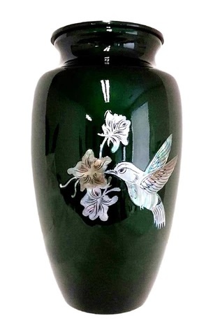 Green Bird Cremation Urn-new