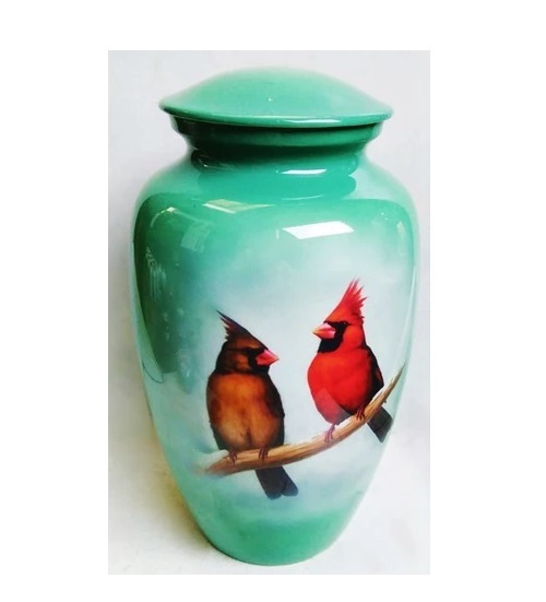 Orange Heaven's Gate Cremation Urn-new