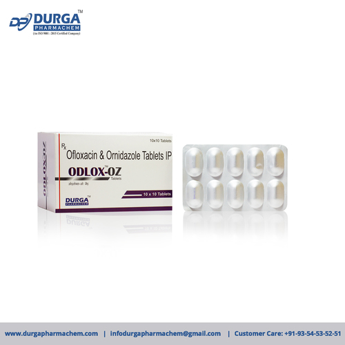 Ofloxacin 200mg + Ornidazole 500mg - Tablets | High Efficacy, Well Tolerated Bactericidal Antimicrobial, Reduced Metallic Taste